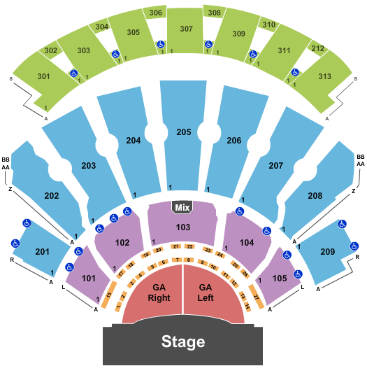 Fl Ga Seating Chart